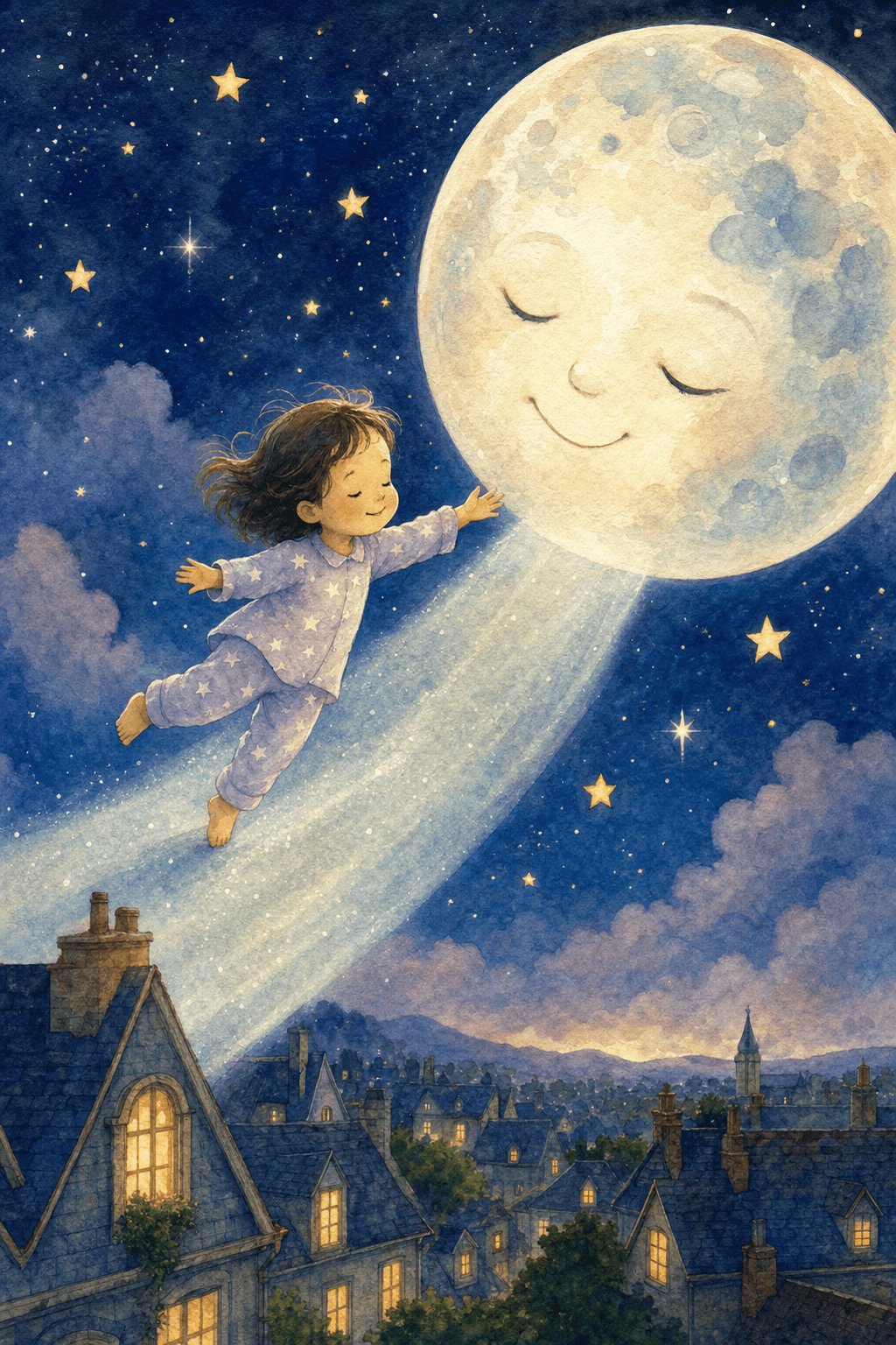 Example cover: Luna and the Quiet Moon